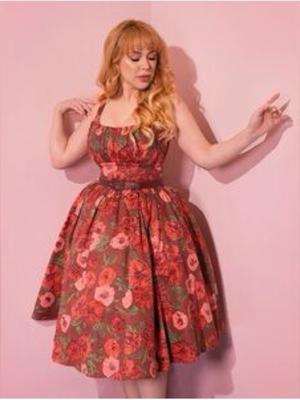 RARE & SOLD OUT Vixen by Micheline Pitt Chocolate Roses Ingenue dress 3XL
